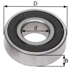 Laakeri 6001 RS hiottu 1/2" akselille